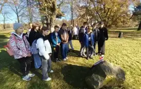 Symboliczna uroczystość przy dębach Powstań Śląskich