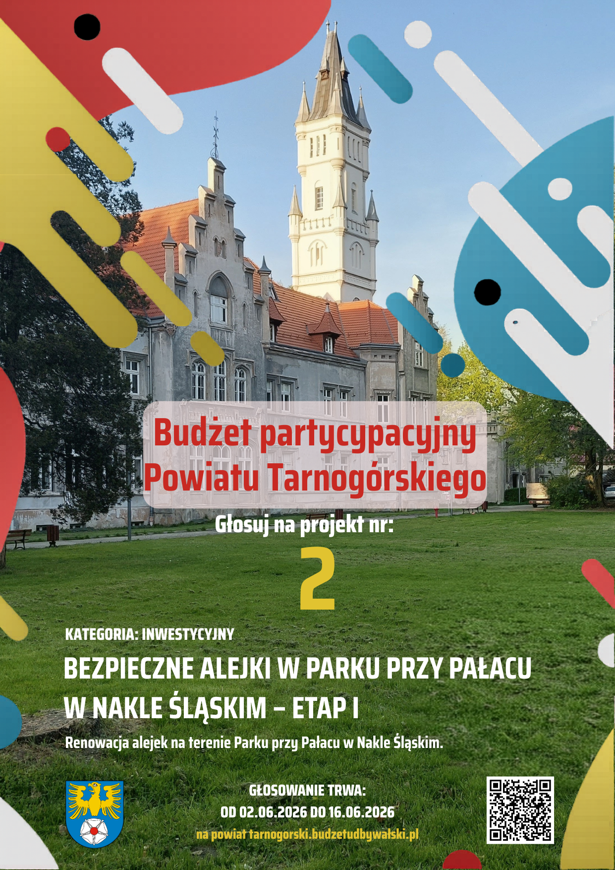 Befpieczne alEJKI w&nbsp;parku przy pałacu w&nbsp;Nakle Śląskim &ndash; Etap I