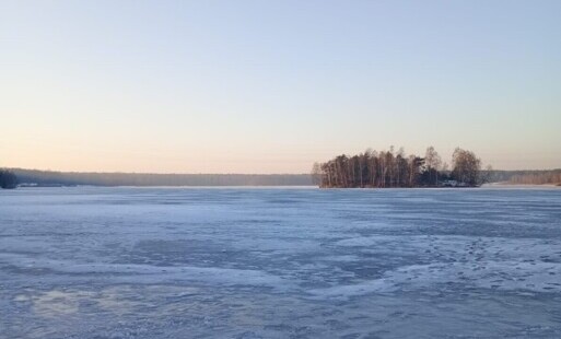Zalew Nakło - Chechło zimową porą