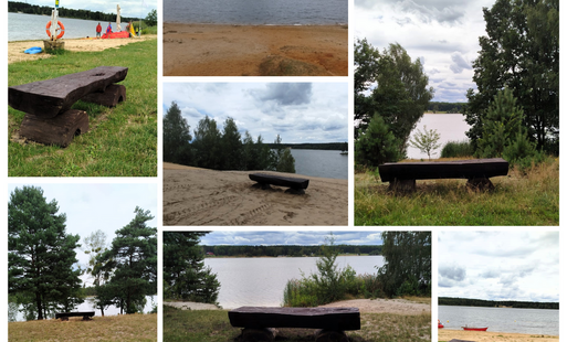 Nowe naturalne ławki pojawiły sie nad Zalewem Nakło - Chechło